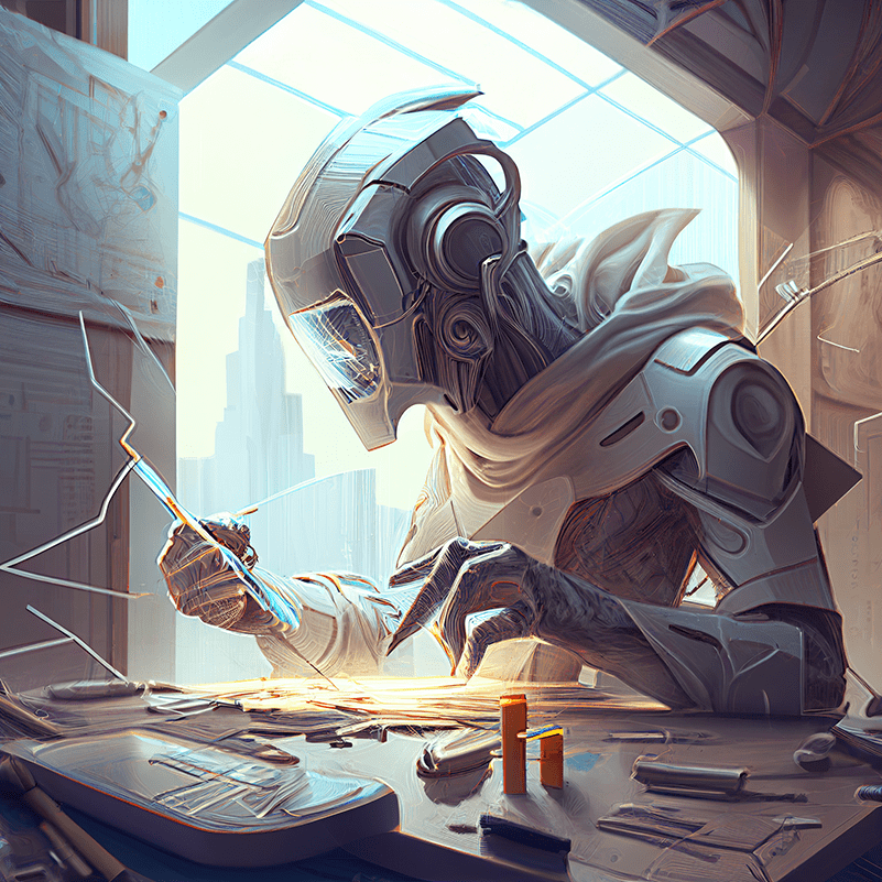 Webseitenheader 2.0 Illustration mit Midjourney und DALL-E