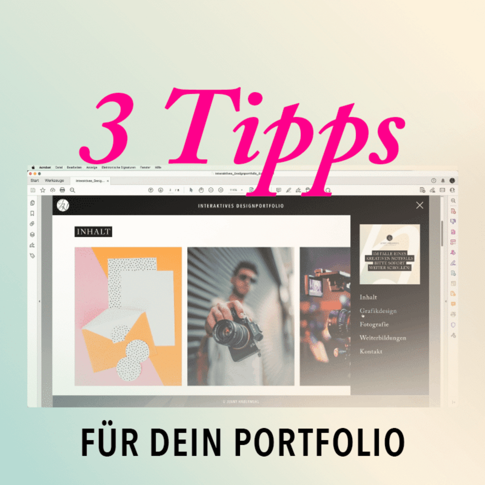 Tipps fÃ¼r ein erfolgreiches Designportfolio