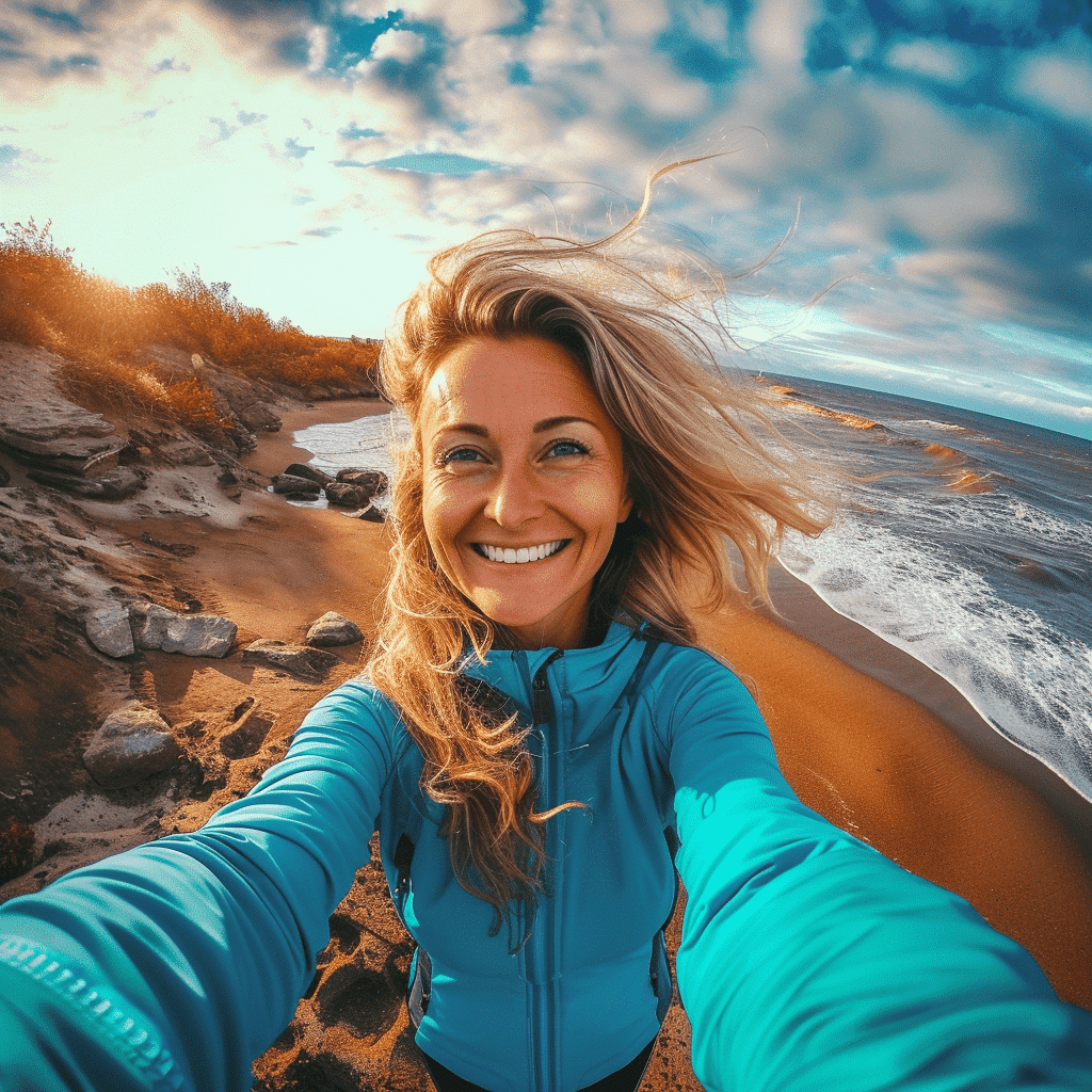 jennyhabermehl_a_middle_aged_woman_in_neopren_on_a_beach_taking_bdf5175f-bcb9-405a-a42f-294f1f085bc0
