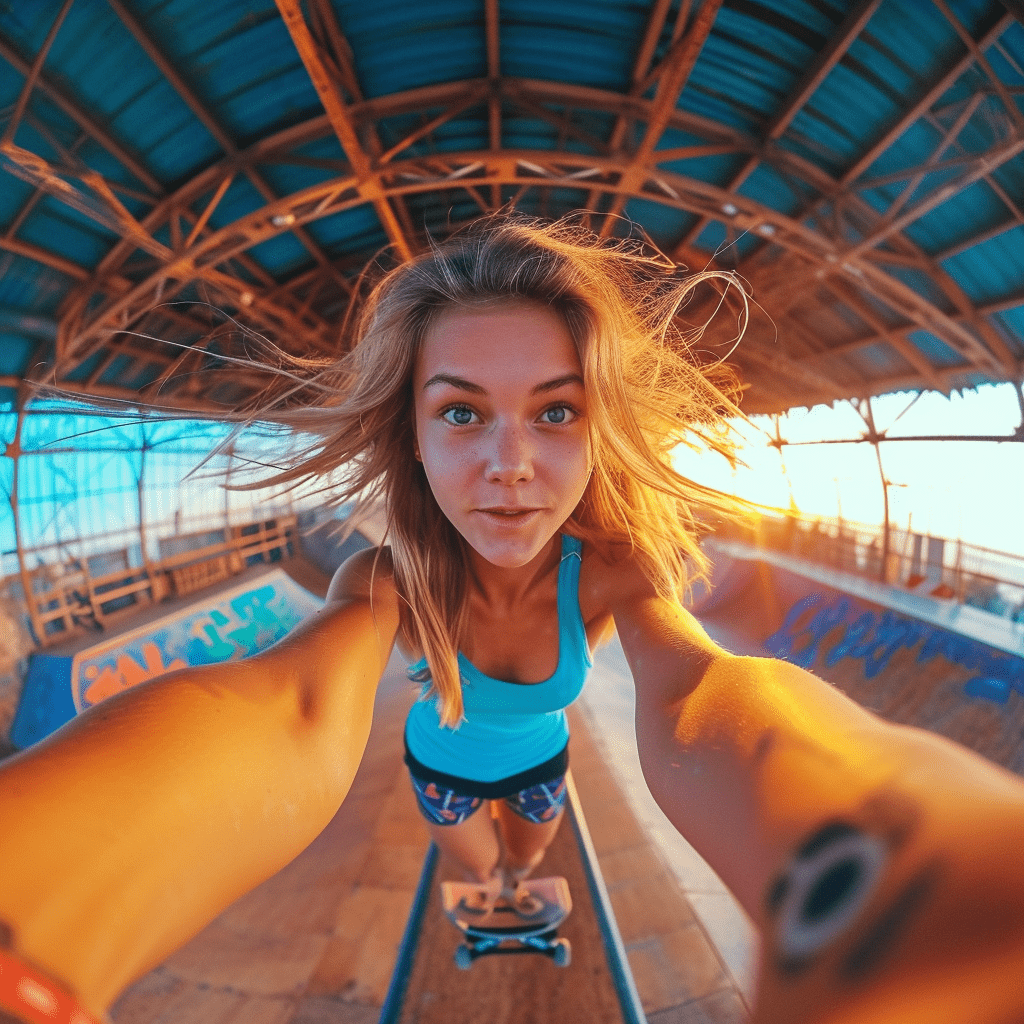jennyhabermehl_a_woman_in_a_skatepark_taking_a_selfie_6dc67b2a-feb4-4d47-977c-ec6b8caad29a