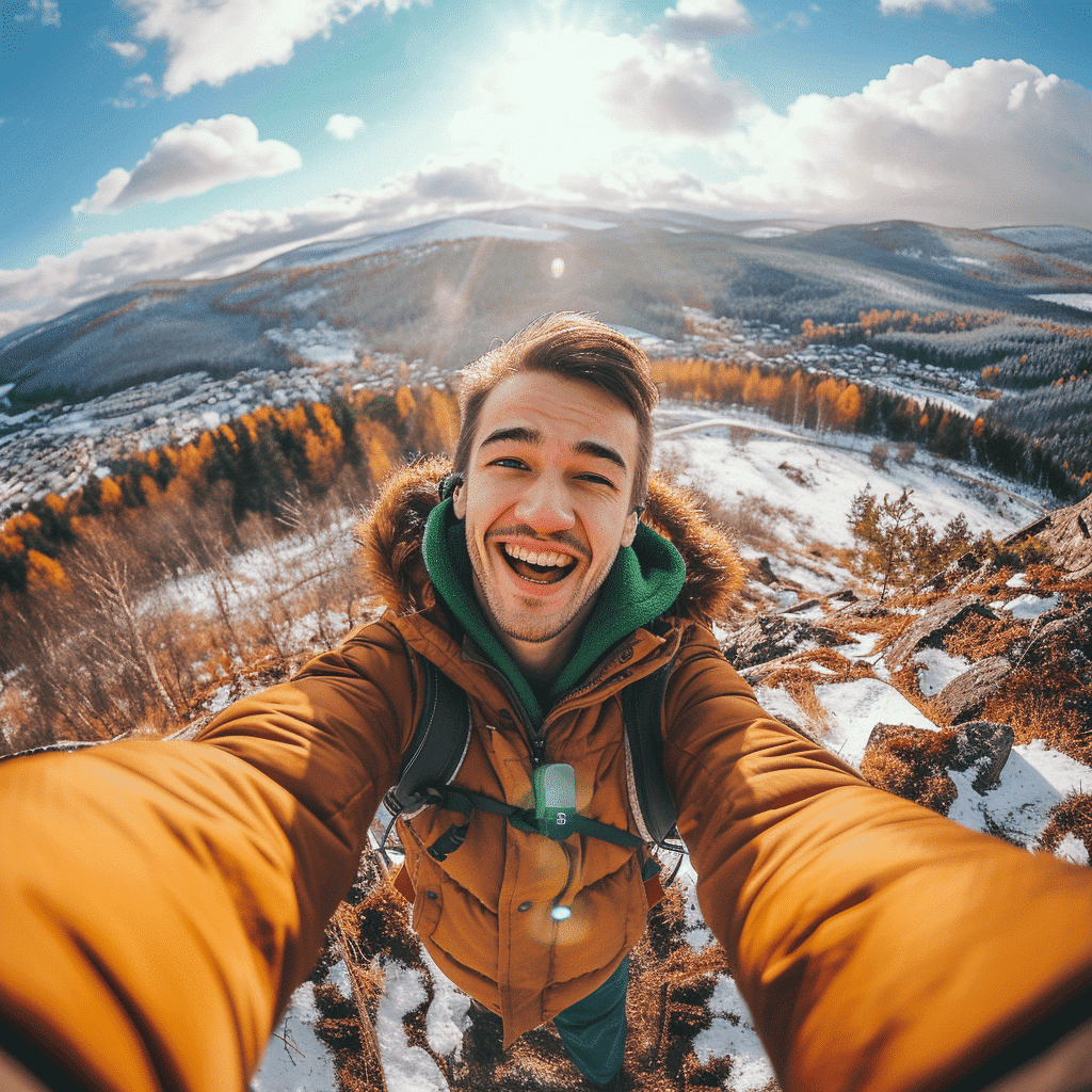 jennyhabermehl_a_young_man_in_a_winter_landscape_taking_a_selfi_5e780427-6d58-435e-a14d-e3f1794e298e