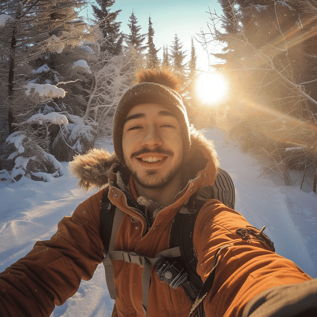 jennyhabermehl_a_young_man_in_a_winter_landscape_taking_a_selfi_94f9a72f-4117-4152-b9d1-0b78fb78fc98